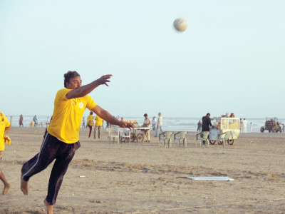 inaugural beach games off to a flying start