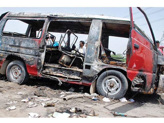 sixteen children and a teacher were killed when their school van caught fire photo file sixteen children and a teacher were killed when their school van caught fire photo file