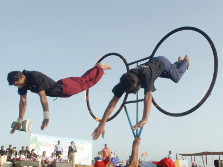 police athletes demonstrated their skills during the beach games which featured 26 various events photo athar khan express
