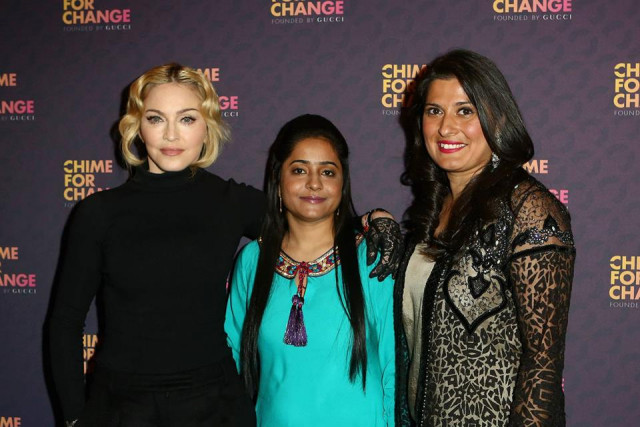 pop singer madonna with activist humaira bachal and filmmaker sharmeen obaid photo madonna facebook page pop singer madonna with activist humaira bachal and filmmaker sharmeen obaid photo madonna facebook page
