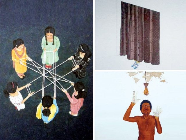 the exhibition displays socially and intellectually motivating work by two young artists photo the express tribune the exhibition displays socially and intellectually motivating work by two young artists photo the express tribune