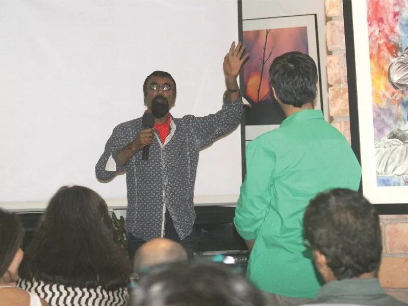 the multi talented mumtaz hussain introduces his award winning project to a limited audience at t2f photo athar khan express the multi talented mumtaz hussain introduces his award winning project to a limited audience at t2f photo athar khan express