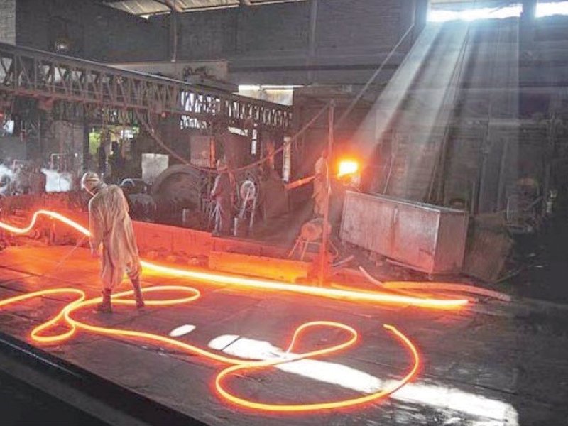 aisha steel mills part of the arif habib group is one of the three steel mills in the country that produces cold rolled coil the mill located outside karachi has the capacity to produce 220 000 tons annually photo file