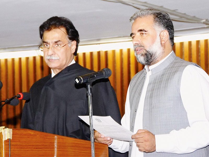 speaker ayaz sadiq administers oath to his deputy murtaza javed abbasi photo online