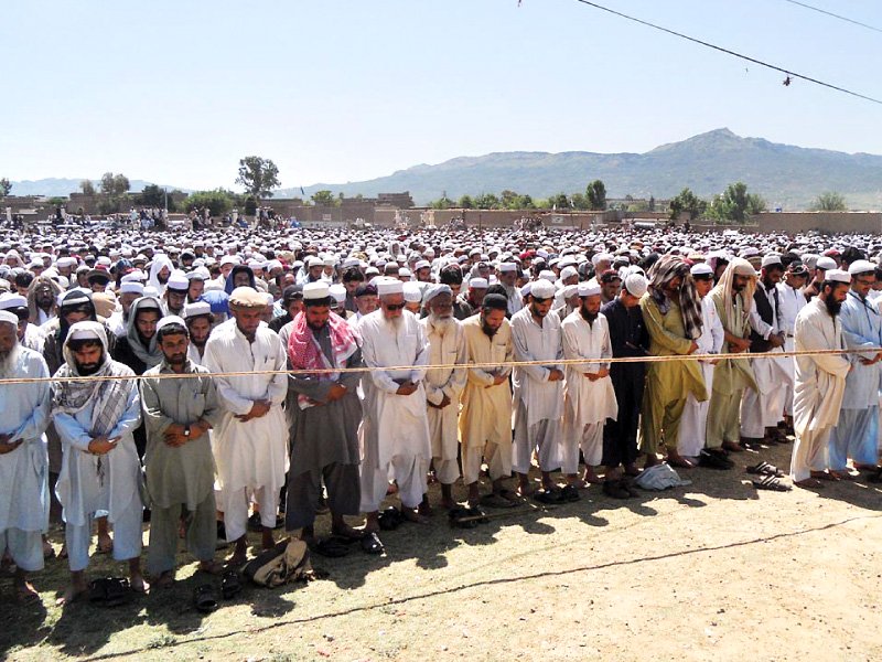 funeral prayer being offered of pti lawmaker farid khan who was killed in a target attack photo online