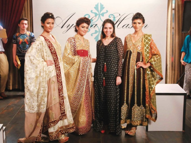 the designer started over a year ago with her eastern wear inspired by the sub continent s art and architecture photo publicity the designer started over a year ago with her eastern wear inspired by the sub continent s art and architecture photo publicity