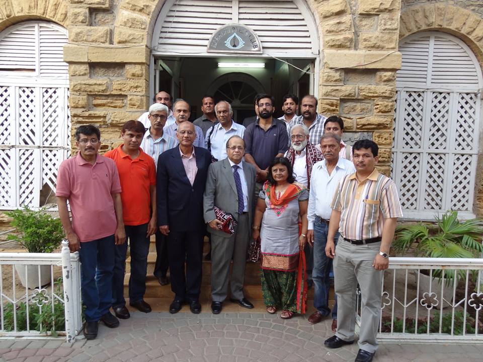 indian participants of the two day regional workshop on quot judicial activism public interest litigation and human rights visited karachi press club on wednesday photo shujauddin qureshi