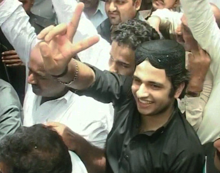 shahrukh jatoi appears outside the court after he was sentenced to death photo express news