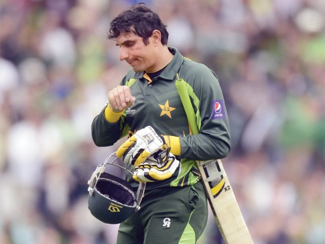 misbah scored 96 not out but the performance of the rest of the batsmen was disappointing and highlighted the team s weak area ahead of a crucial clash against south africa photo reuters misbah scored 96 not out but the performance of the rest of the batsmen was disappointing and highlighted the team s weak area ahead of a crucial clash against south africa photo reuters