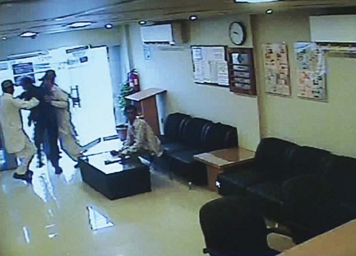 unidentified robbers entered a branch of summit bank on abdullah haroon road within the limits of preedy police station late thursday night but failed to loot any cash photo express file