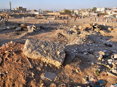 hope fades all garbage and no play for children of dhok syedan