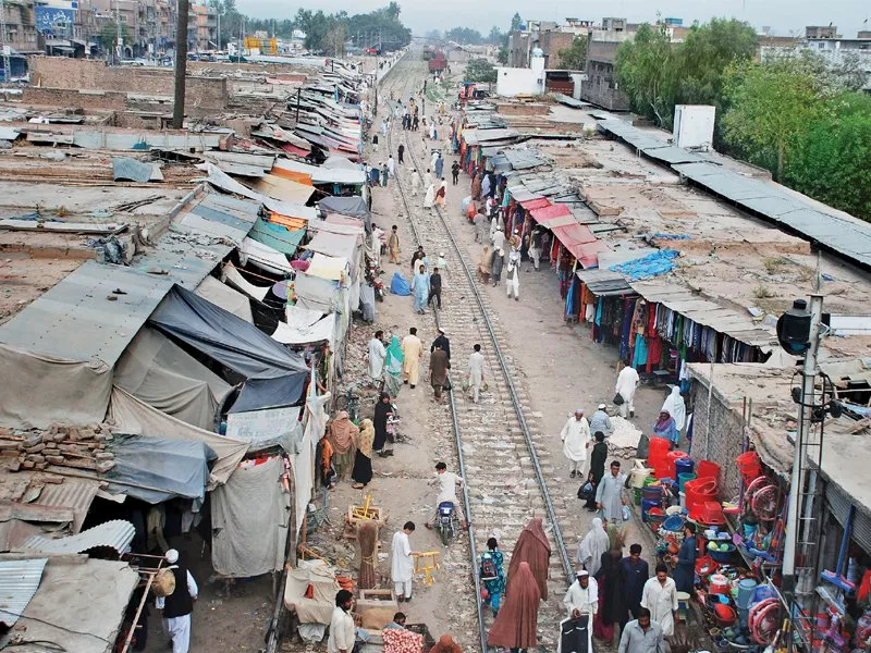 there is considerable land on both sides of the railway tracks 100 feet in residential areas and 50 feet in farming areas photo muhammad iqbal express there is considerable land on both sides of the railway tracks 100 feet in residential areas and 50 feet in farming areas photo muhammad iqbal express