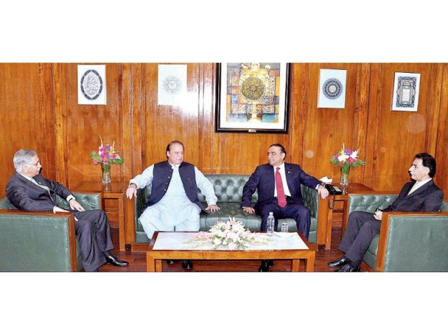 president zardari meets premier nawaz sharif before his address to the joint session of the parliament photo app president zardari meets premier nawaz sharif before his address to the joint session of the parliament photo app