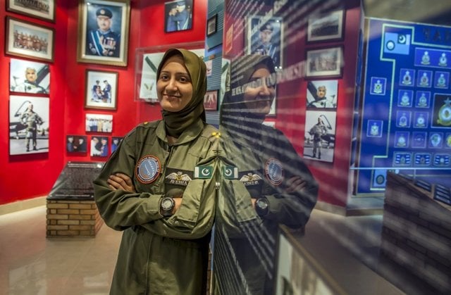 ayesha farooq 26 pakistan 039 s only female war ready fighter pilot smiles during an interview with reuters at mushaf base in sargodha on june 6 2013 photo reuters