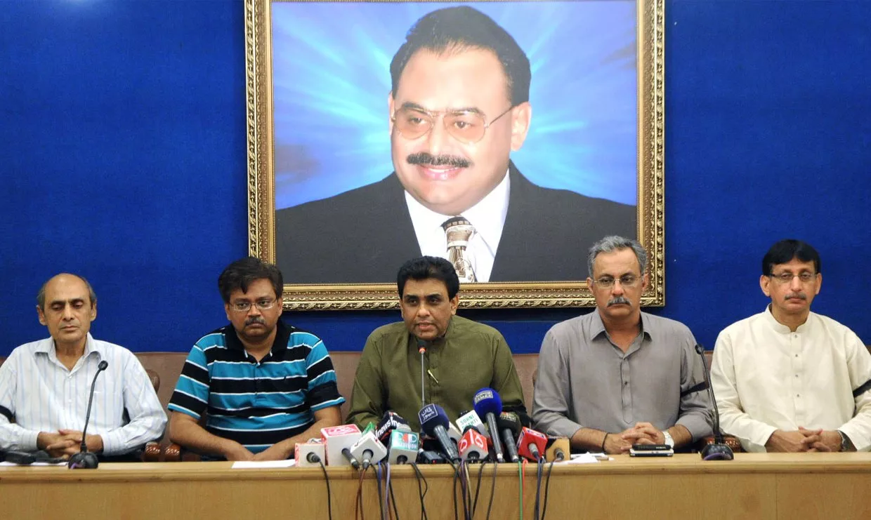 file photo of deputy convener mqm rabita committee dr khalid maqbool siddiqui addressing a press conference photo mqm file file photo of deputy convener mqm rabita committee dr khalid maqbool siddiqui addressing a press conference photo mqm file