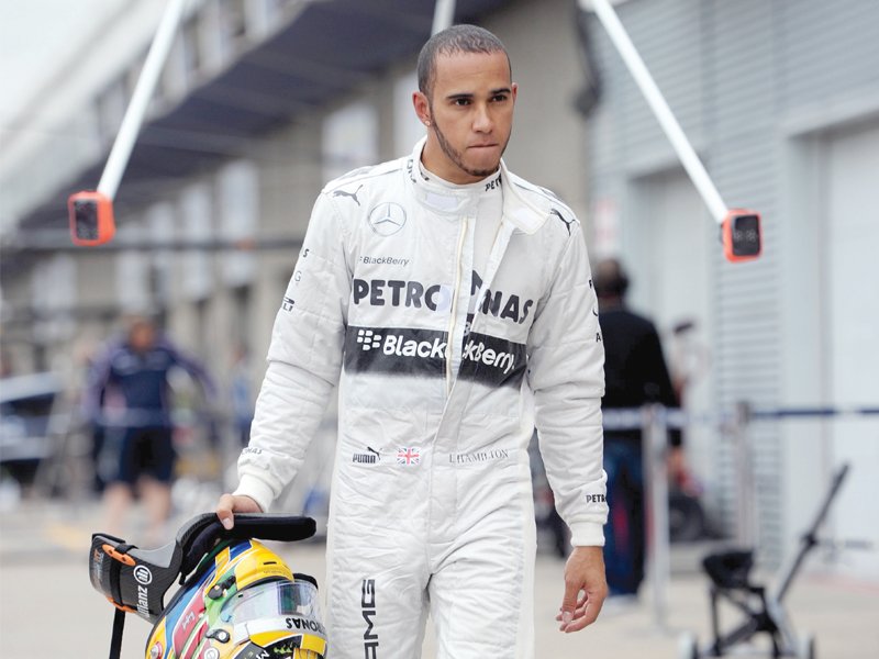 hamilton believes a win at silverstone might be a distant possibility but winning the championship with mercedes isn t photo afp