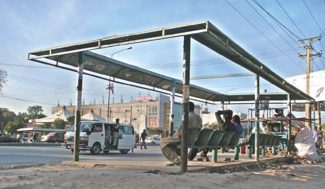 a file photo of a bus stop photo muhammad javaid a file photo of a bus stop photo muhammad javaid