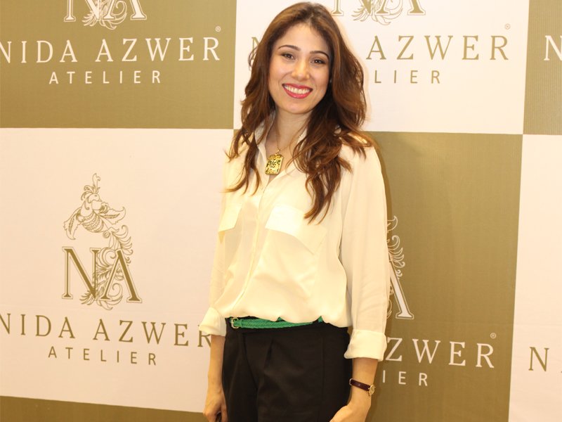 sanam was spotted at the launch of nida azwer atelier in lahore looking gleaming and fresh as ever photo file