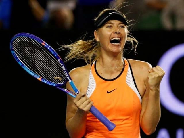 russia 039 s maria sharapova celebrates after winning her fourth round match against switzerland 039 s belinda bencic photo reuters