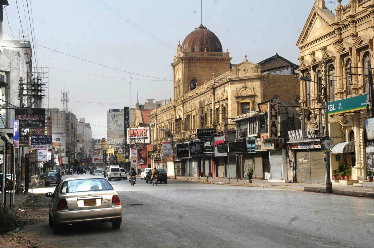 karachi 039 s popular shopping district zaibunissa street in saddar bears a deserted look on friday after the mqm called for a day of mourning photo rashid ajmeri express