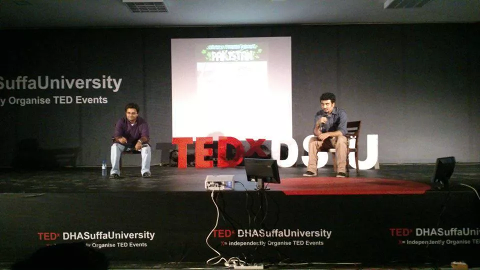 creators of kachee goliyan comics during their session of tedx at teh dha suffa university on saturday photo courtesy saba nasir facebook creators of kachee goliyan comics during their session of tedx at teh dha suffa university on saturday photo courtesy saba nasir facebook
