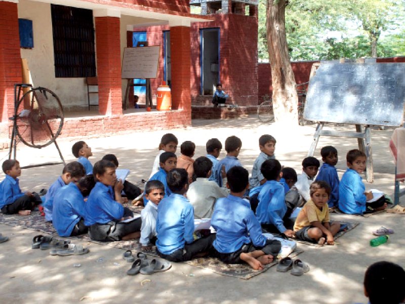 13 schools do not have a building fifty seven do not have boundary walls reflection action group president