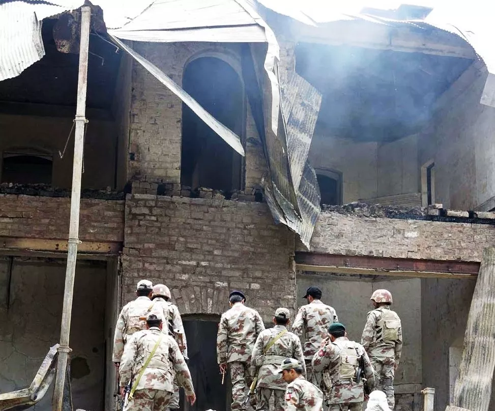 militants from the balochistan liberation army destroyed the ziarat residency where quaid e azam muhammad ali jinnah spent his last days photo inp militants from the balochistan liberation army destroyed the ziarat residency where quaid e azam muhammad ali jinnah spent his last days photo inp
