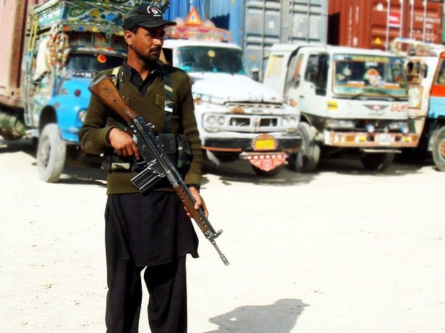 a security officail stands guard near the chaman border photo afp file a security officail stands guard near the chaman border photo afp file