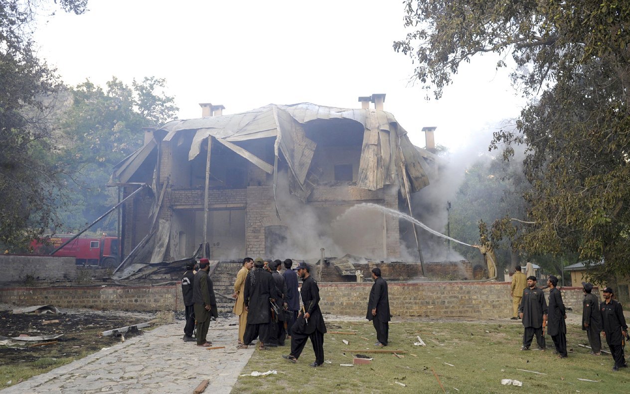 militants blew up jinnah 039 s residency in ziarat on saturday photo afp