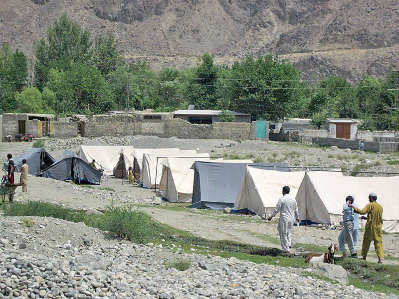 apart from necessities provided by the red crescent society the district administration also set up 90 tents photo file
