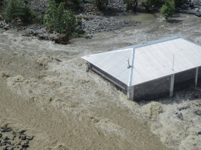 the road sank on june 10 when flood water from gilgit river inundated sosat area a few kilometres from phandar valley cutting off locals from the rest of g b photo abdul rahman bukhari express the road sank on june 10 when flood water from gilgit river inundated sosat area a few kilometres from phandar valley cutting off locals from the rest of g b photo abdul rahman bukhari express