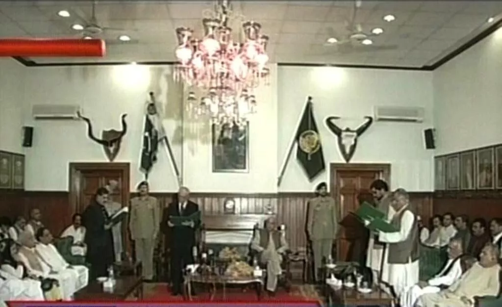 the newly elected balochistan cabinet while taking oath during a ceremony in the balochistan assembly photo express the newly elected balochistan cabinet while taking oath during a ceremony in the balochistan assembly photo express
