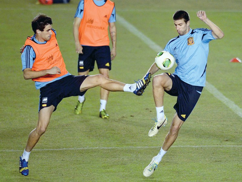 spain will look to stay on course with another win from their confederations cup fixture today photo afp