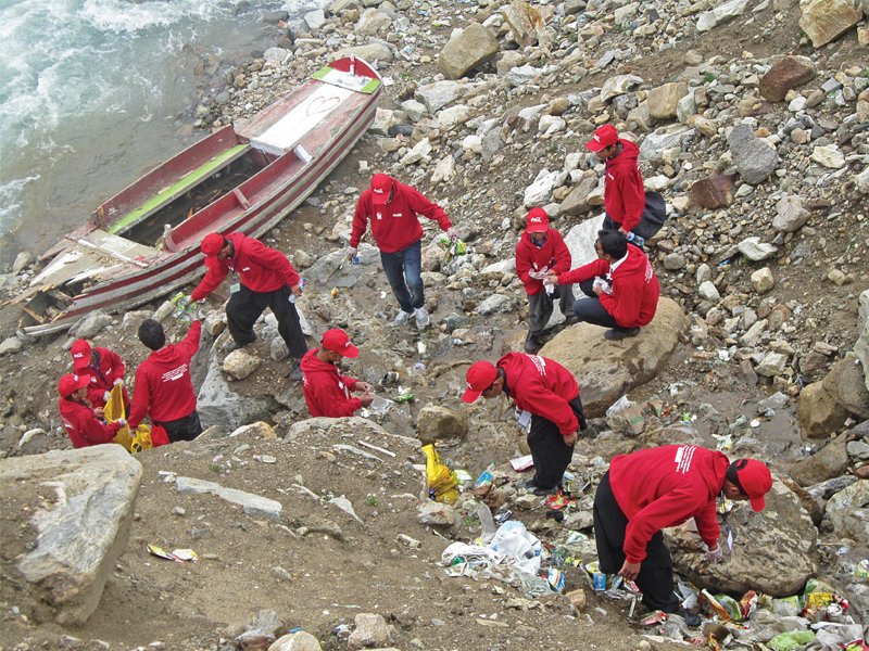 students of the galiyat region take up the role of volunteers and clear the saiful malook lake of solid waste like plastic bags cans and bottles photo muhammad sadaqat express