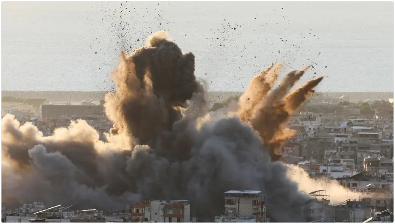 smoke billows over beirut s southern suburbs after an israeli strike amid the ongoing hostilities between hezbollah and israeli forces as seen from hadath lebanon october 19 2024 reuters