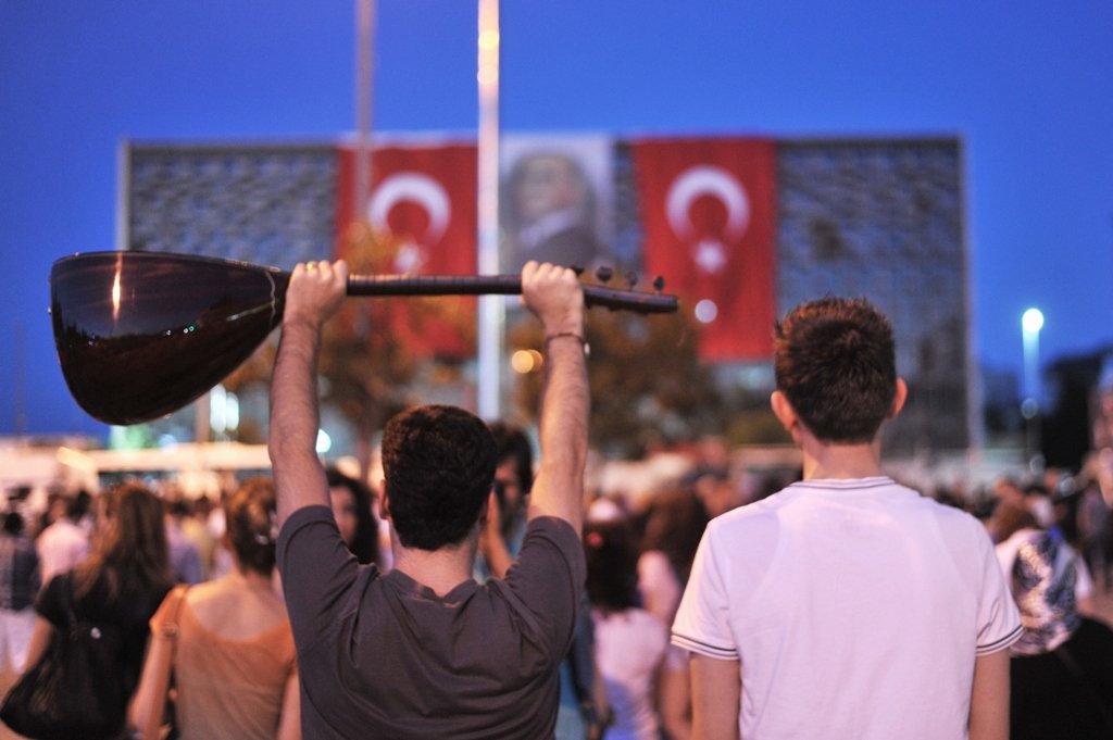 anti government protesters gathered for the victims of the gezi park protests at taksim square in istanbul on june 19 2013 photo afp