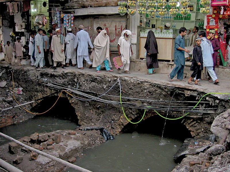 in the old days the shahi khata had stairs by which people could access the drainage system above photo riaz ahmed express