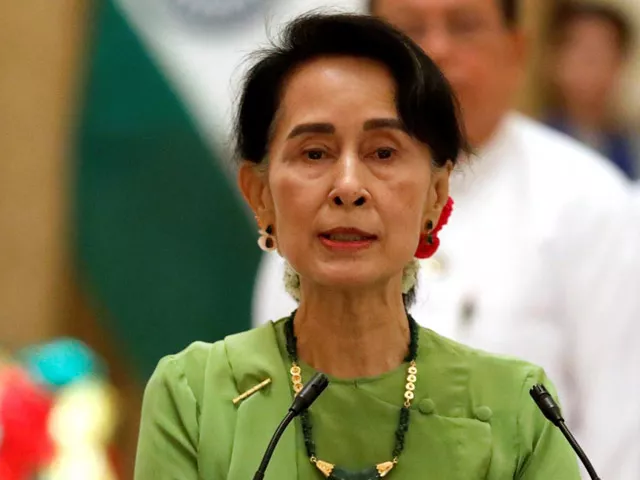 myanmar state counselor aung san suu kyi talks during a news conference with india 039 s prime minister narendra modi in naypyitaw myanmar september 6 2017 photo reuters myanmar state counselor aung san suu kyi talks during a news conference with india 039 s prime minister narendra modi in naypyitaw myanmar september 6 2017 photo reuters