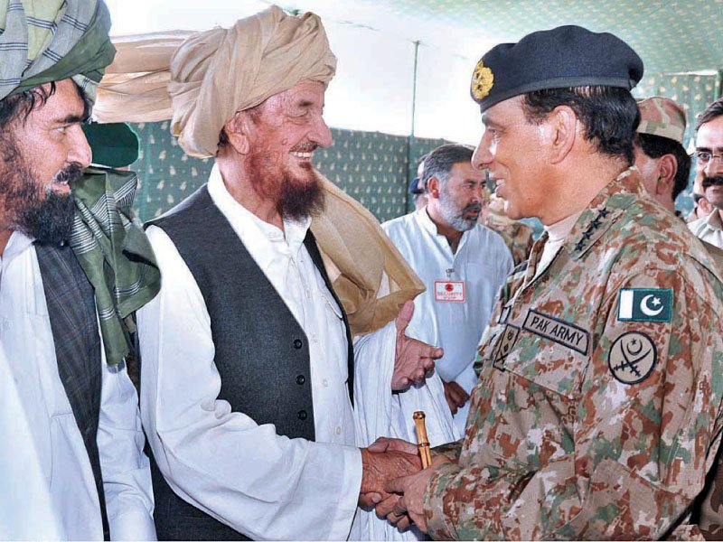 general kayani meeting tribal elders during his visit to south waziristan photo app