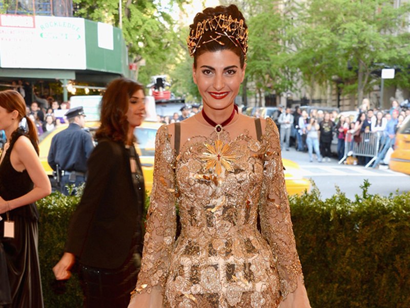 giovanna battaglia is known for her fashion sense however her look at met ball this year had us re thinking photo file