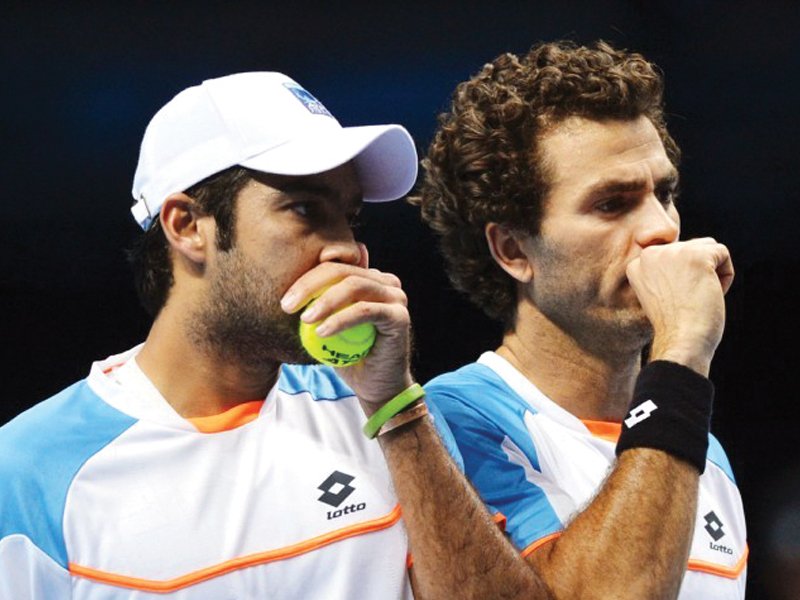 aisam and rojer were featuring in their second grasscourt tournament of the season photo file afp