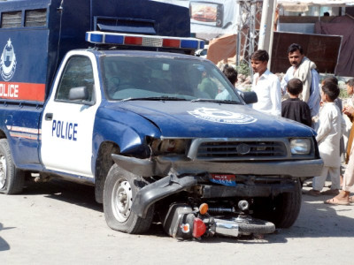 criminal negligence police van crush two to death in mardan