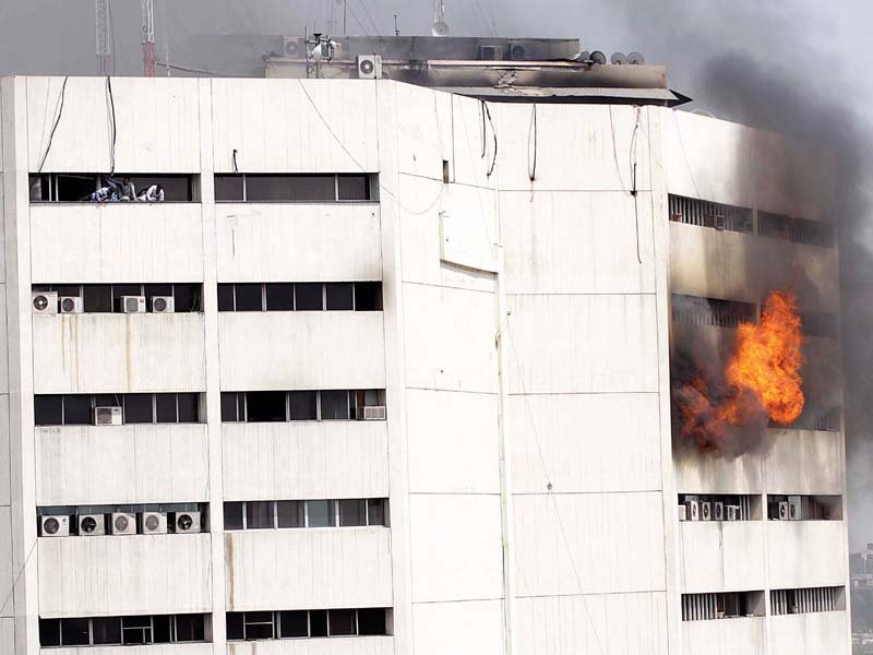 advocate tanveer hussain bhatti moved the petition submitting that the fire had engulfed the 7th 8th and 9th floors killing 26 people due to the alleged negligence of the fire brigade and rescue 1122 photo shafiq malik express
