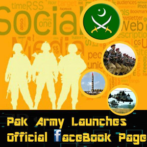 pakistan army launches facebook page