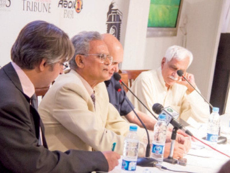 panellists decried the falling standards of content in the media industry photo the express tribune