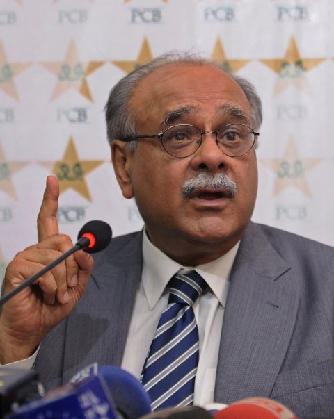 najam sethi interim chairman of the pakistan cricket board pcb addresses a press conference in lahore on june 24 2013 photo afp