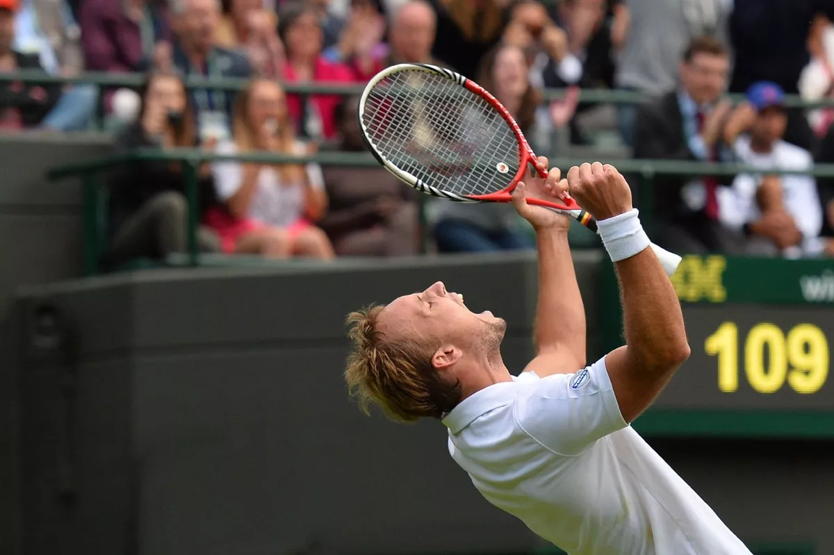 belgium 039 s steve darcis celebrates beating spain 039 s rafael nadal during their men 039 s first round match on day one of the 2013 wimbledon championships tennis tournament photo afp belgium 039 s steve darcis celebrates beating spain 039 s rafael nadal during their men 039 s first round match on day one of the 2013 wimbledon championships tennis tournament photo afp