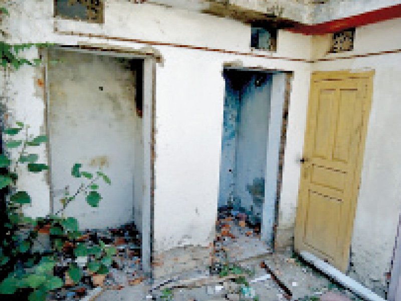 view of a demolished part of the church property families residing in apartments there have been asked to vacate by the end of june photo express