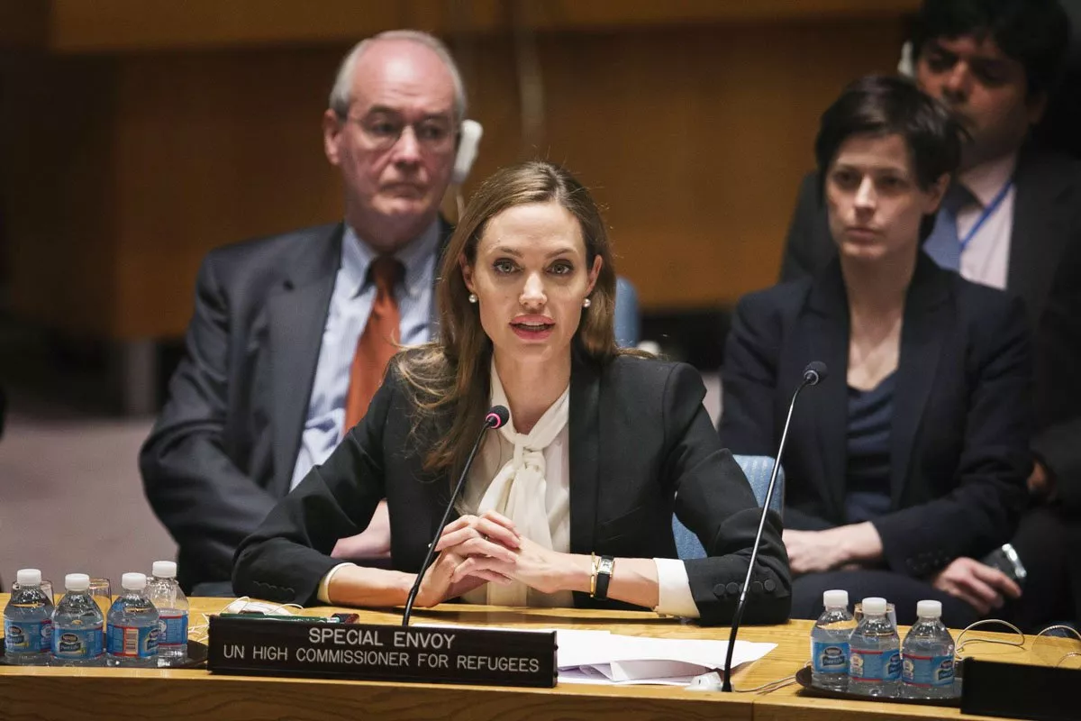 united nations high commissioner for refugees unhcr special envoy actress angelina jolie speaks during a united nations security council meeting on women peace security and sexual violence in conflict photo reuters united nations high commissioner for refugees unhcr special envoy actress angelina jolie speaks during a united nations security council meeting on women peace security and sexual violence in conflict photo reuters