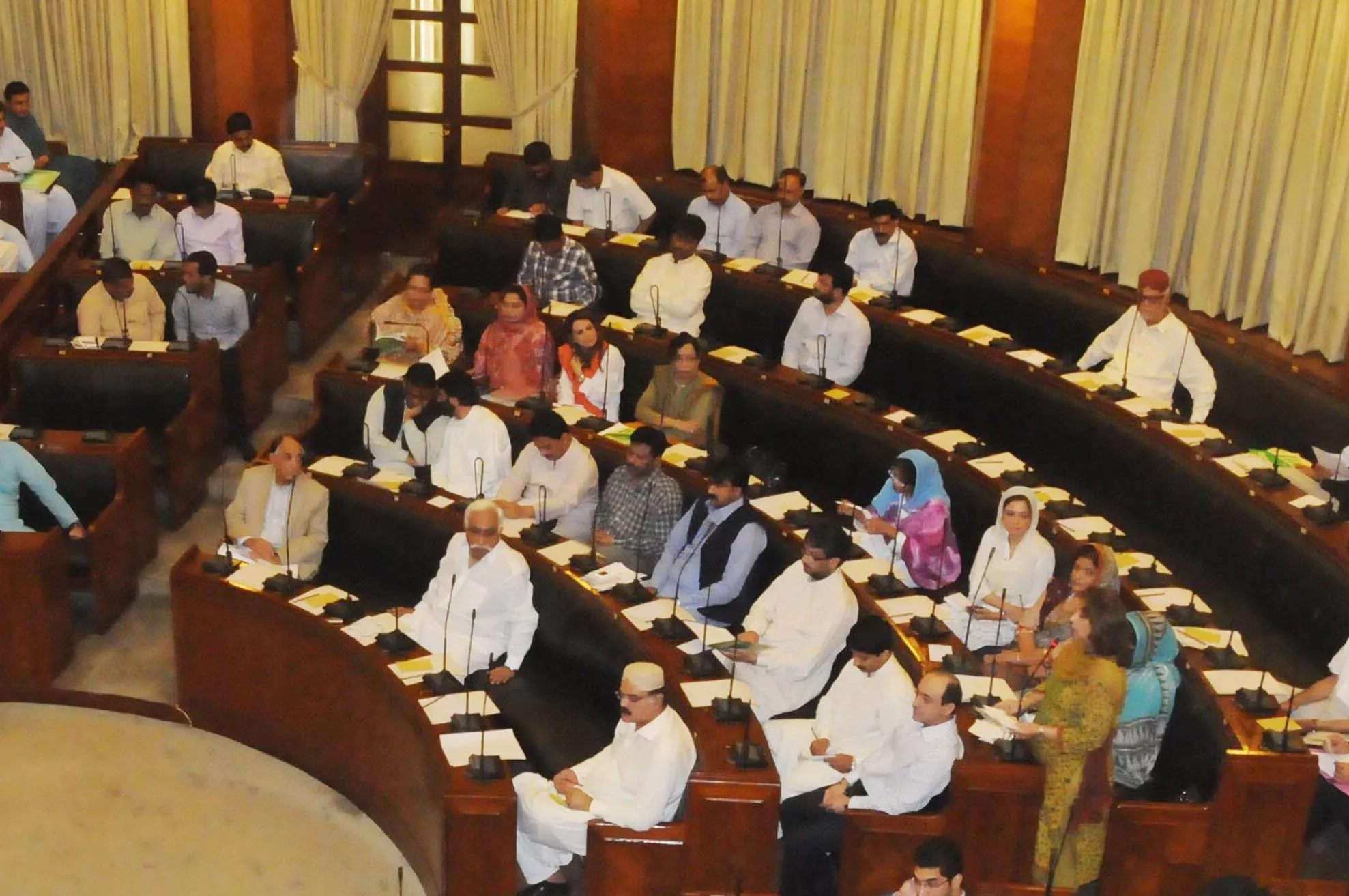 a female member of the sindh assembly speaking in the house on monday photo mohammad saqib express a female member of the sindh assembly speaking in the house on monday photo mohammad saqib express
